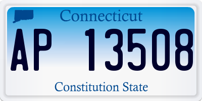 CT license plate AP13508