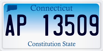 CT license plate AP13509