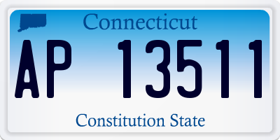 CT license plate AP13511