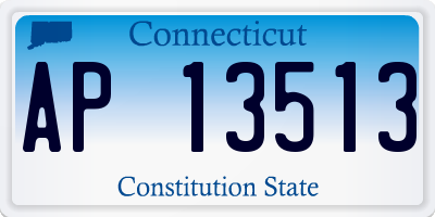 CT license plate AP13513