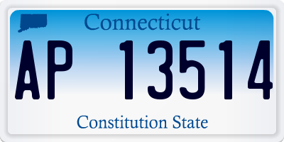 CT license plate AP13514