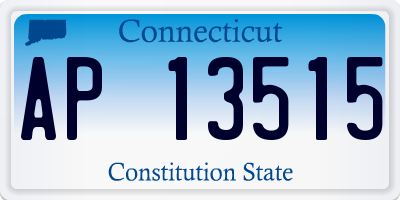 CT license plate AP13515