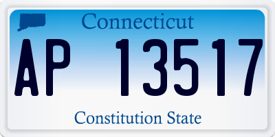 CT license plate AP13517