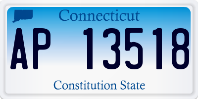 CT license plate AP13518