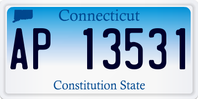 CT license plate AP13531