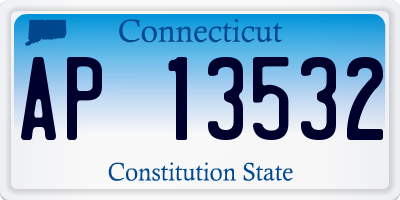 CT license plate AP13532