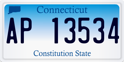 CT license plate AP13534