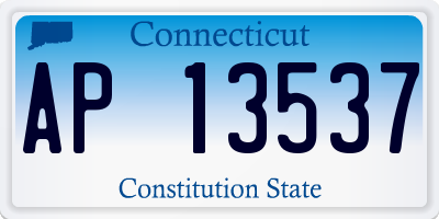 CT license plate AP13537