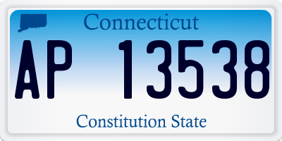 CT license plate AP13538