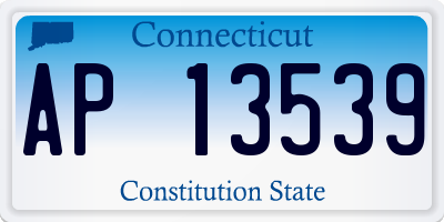 CT license plate AP13539