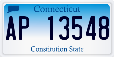 CT license plate AP13548