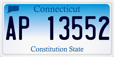 CT license plate AP13552
