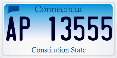 CT license plate AP13555