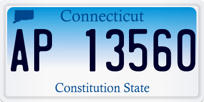 CT license plate AP13560