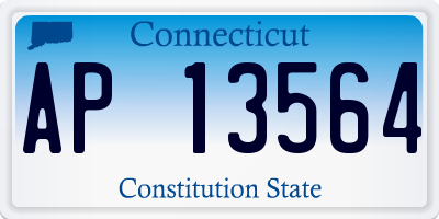 CT license plate AP13564