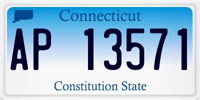 CT license plate AP13571