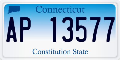 CT license plate AP13577