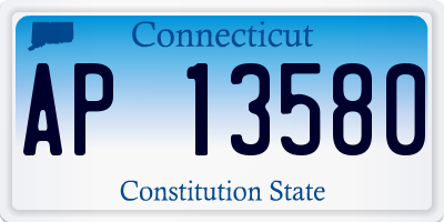 CT license plate AP13580