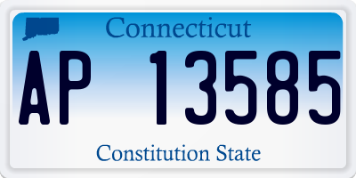 CT license plate AP13585