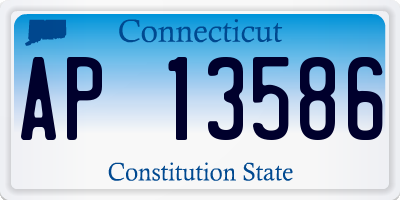 CT license plate AP13586