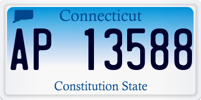 CT license plate AP13588