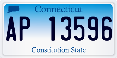 CT license plate AP13596