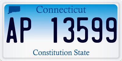 CT license plate AP13599