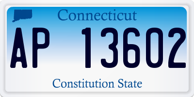 CT license plate AP13602