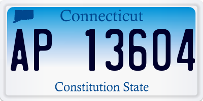 CT license plate AP13604