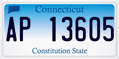 CT license plate AP13605