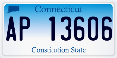 CT license plate AP13606