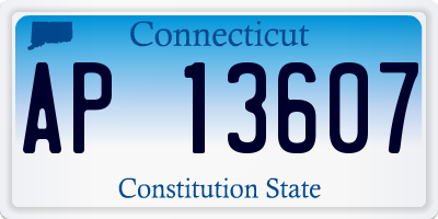 CT license plate AP13607