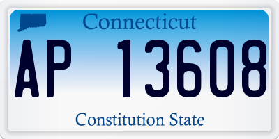 CT license plate AP13608