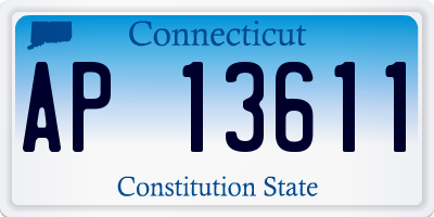 CT license plate AP13611