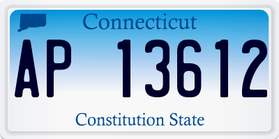 CT license plate AP13612