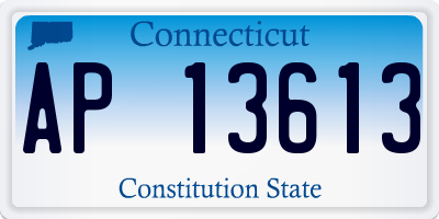 CT license plate AP13613