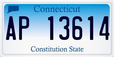 CT license plate AP13614