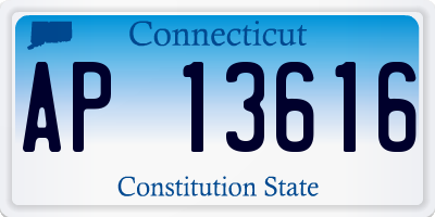 CT license plate AP13616
