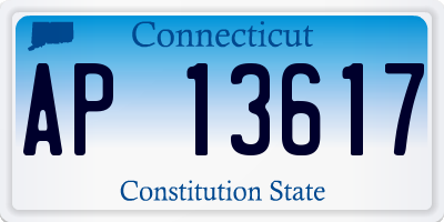 CT license plate AP13617