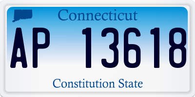 CT license plate AP13618
