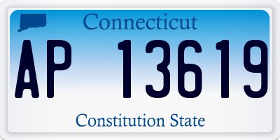 CT license plate AP13619