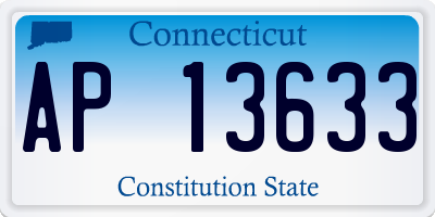 CT license plate AP13633