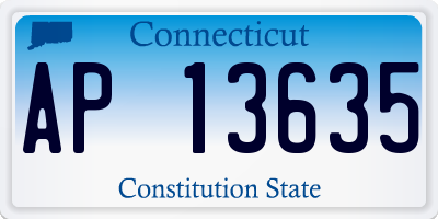 CT license plate AP13635