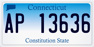 CT license plate AP13636