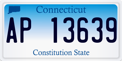 CT license plate AP13639