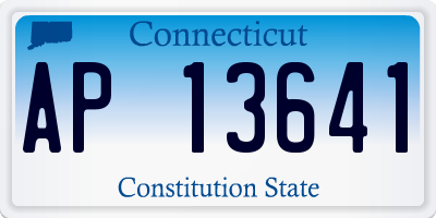 CT license plate AP13641