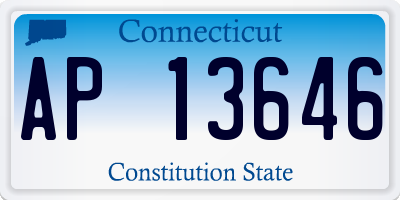 CT license plate AP13646