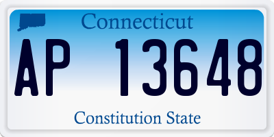 CT license plate AP13648