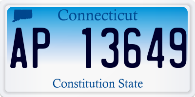 CT license plate AP13649