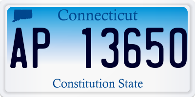 CT license plate AP13650